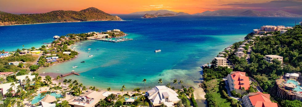 ocean view from st. thomas, u.s. virgin islands